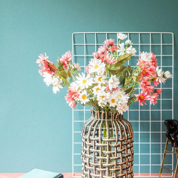 

summer artificial sunflowers flowers silk home decoration diy small craft fake flower wedding decor faux decorative & wreaths
