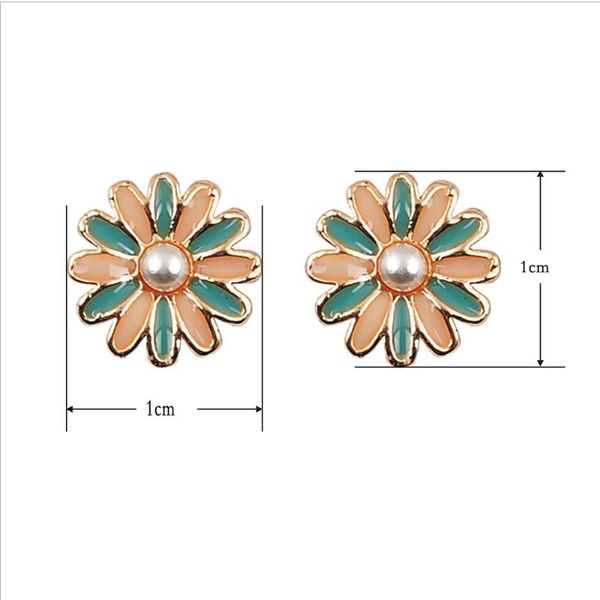 

stud wedding jewelry women earrings pearl flower, Golden;silver