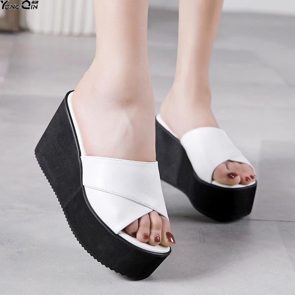 

summer sweet high-heeled shoes wedge women's sandals, Black