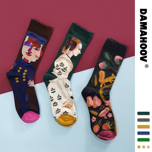 

men's socks french designer sock in autumn and winter, Black