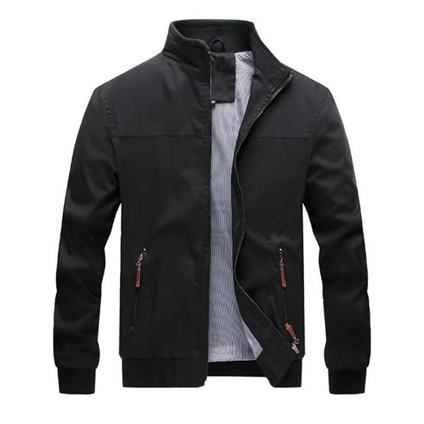 

men's jackets plus size cotton jacket men spring autumn stand collar male outwear casual thin mens and coats high quality, Black;brown