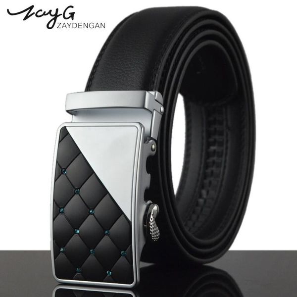 

men's casual automatic buckle leather belt men genuine belts designer luxury businessman classic, Black;brown
