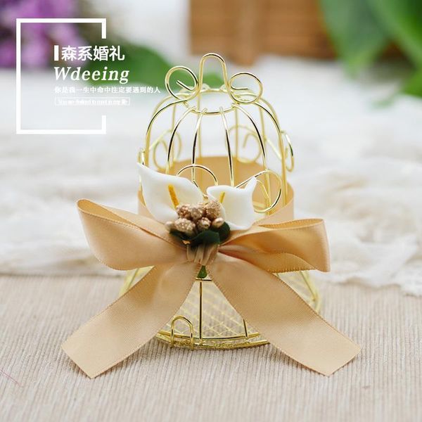 

gift wrap european style wedding candy box supplies creative sugar tinplate birdcage bells beautiful with souvenirs