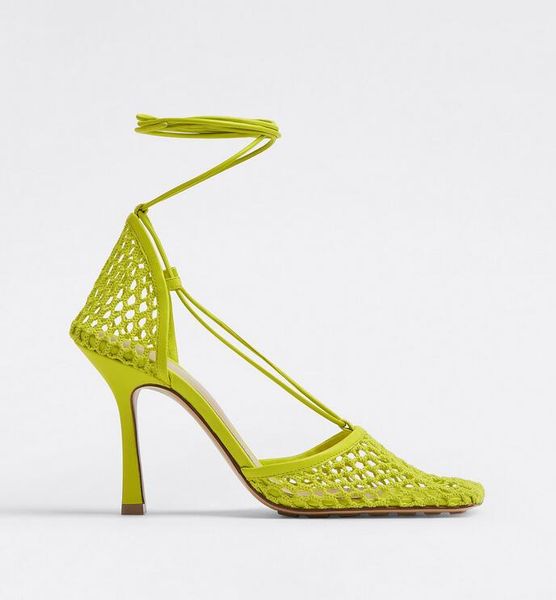 

2022 sparkle stretch sandals women high heels designer luxury party roman summer leather thin straps wrapped ankle buckle padded rubber outs, Black