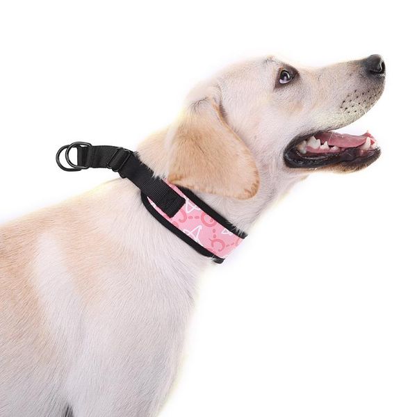 

dog collars & leashes pu collar traction adjustable size outdoor pet chain