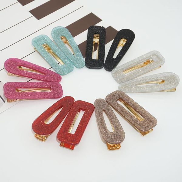 

2pcs/set fashion shining shell hair clips for women girls sweet hairpins grips accessories set1