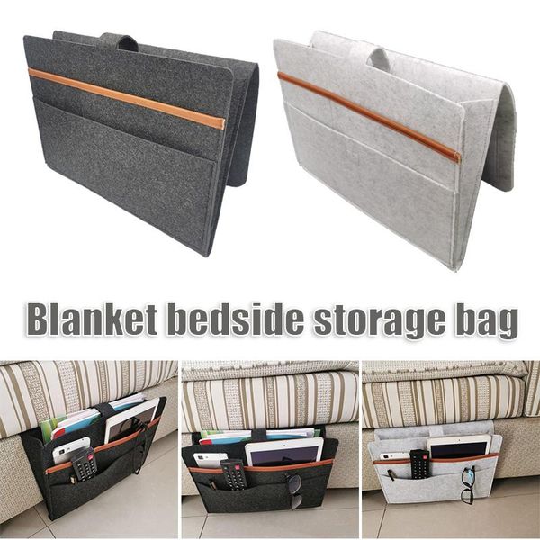 

storage bags bedside bag polyester double layer box for dormitory beds bunk sofa household supplies