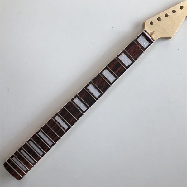 

diy 25.5inch guitar neck 22fret maple rosewood fingerboard block inlay gloss
