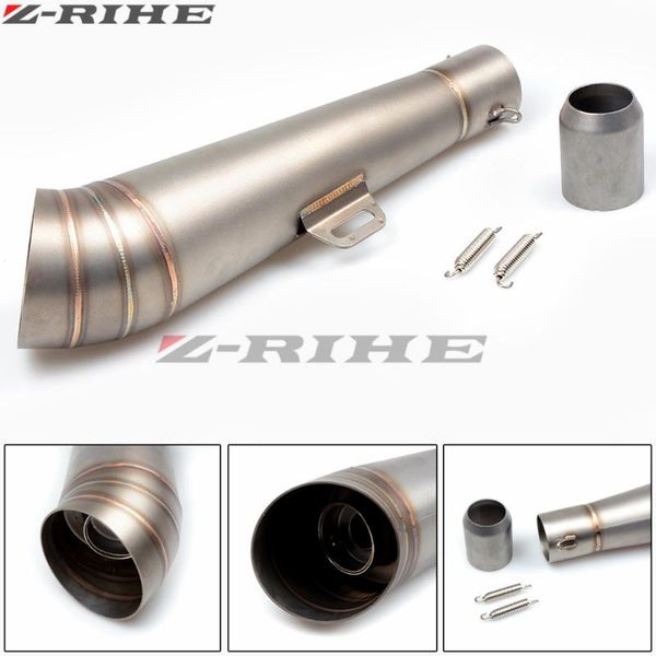 

motorcycle exhaust system inlet 51mm universal modified pipe muffler escape moto with db killer for 250cc 300cc 600cc