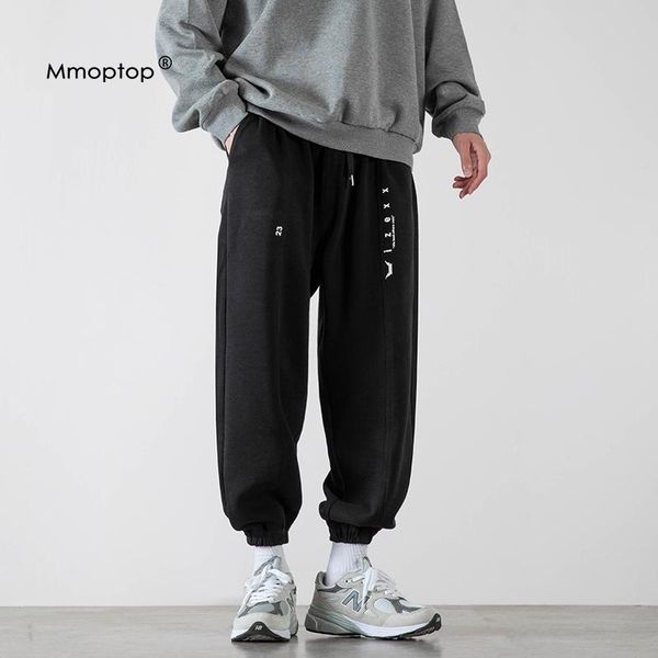 

spring casual pants tide male fashion autumn streetwear sweatpants men loose midweight pantalones de hombre bg50cp men's, Black