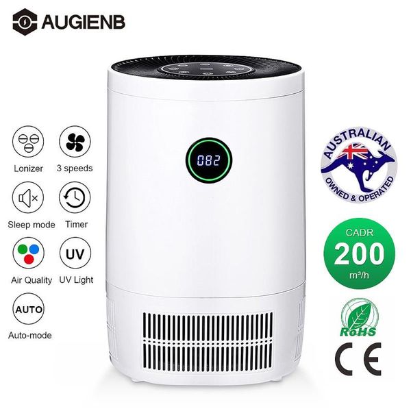 

air purifiers augienb purifier for home true hepa filters deskfiltration cleaner 200 m3/h ce smokers pollen