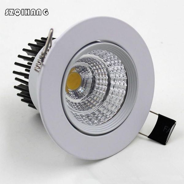 Tavan Işıkları Higt Aydınlatma LED Kare Downlight COB 7W 12 W Spot Işık Dekorasyon Lambası AC85 ~ 265