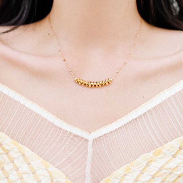 

charm pendant necklace in 18k rose gold plated for women wedding jewelry gift have box stamp ps7362, Silver