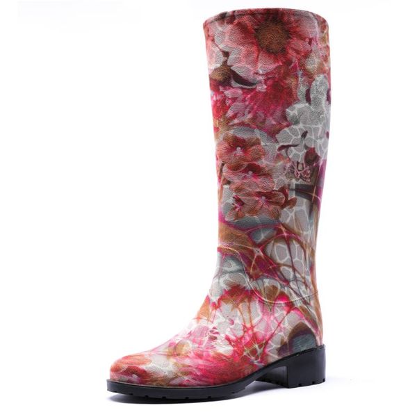 

boots 25-161 tongpu women's waterproof long with micorfiber surface, Black