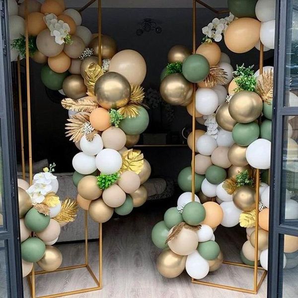

metal gold retro balloon arch garland kit wedding bridal party birthday ballons globos decor valentine decoration