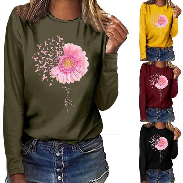 

women's hoodies & sweatshirts women shirts blouse 2021 autumn winter print flower long sleeve plus size o-neck pullover sweatshirt femi, Black