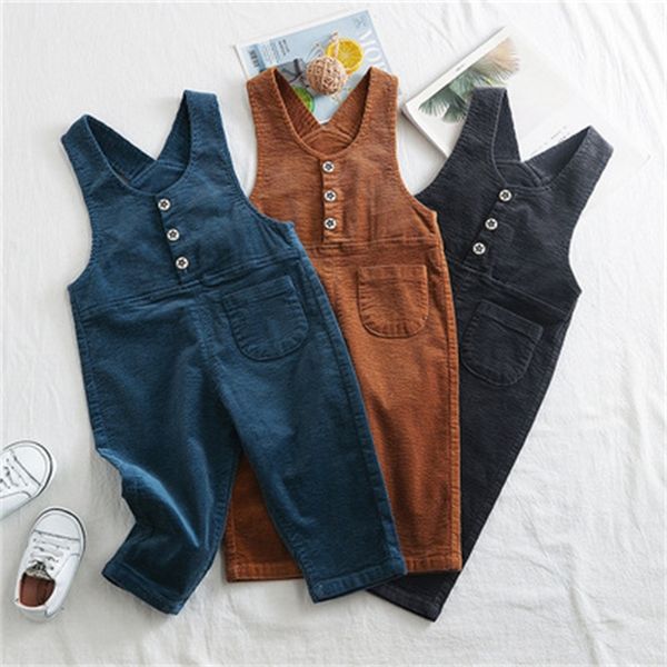 

childrens overalls 2022 autumn new products boys and girls baby corduroy overalls jumpsuit, Blue