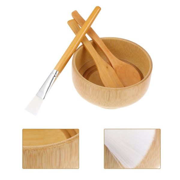 

storage bottles & jars 4pcs facial mask mixing bowl set brush face spatula spoon