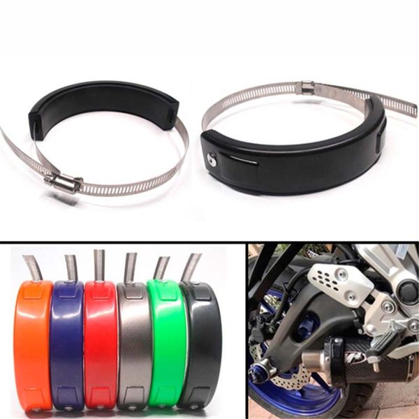 

universal motorcycle exhausts pipe fixing rings accessories 100-160mm round exhaust protector ring