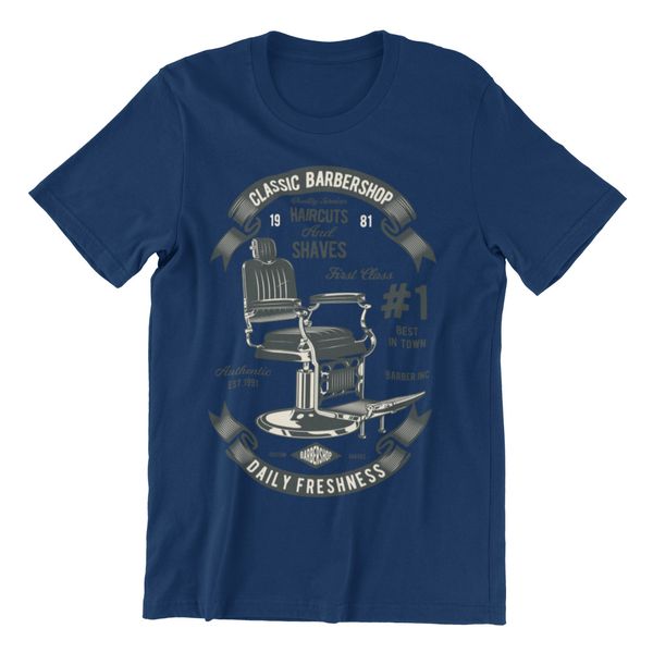

barber shop chair t-shirt razor shave vintage gentlemen classic tshirt tee, White;black