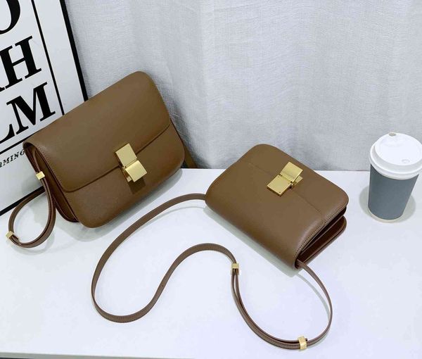 

female 2021 simple tofu bag leather new fashion one shoulder messenger classic small square bag fashion