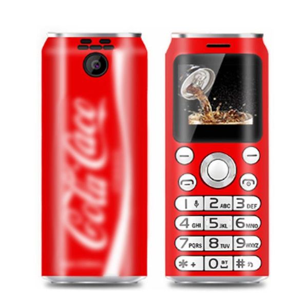 

walkie talkie mini mobile phones cute pocket 1.0 inch " cola shape telefone mp3 bluetooth dialer call recording dual sim small cellphon