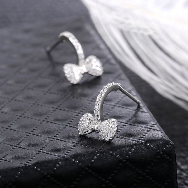 

mens and womens ring cao shi's korean temperament net red sweet style long bow ears accessories, Golden;silver