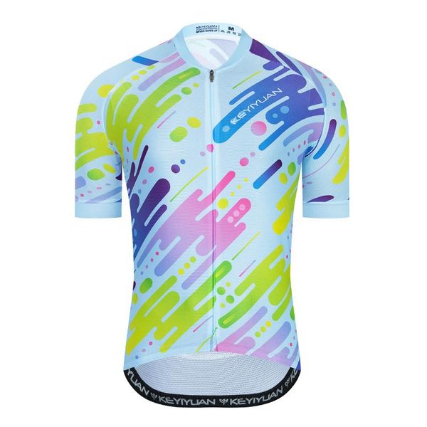 

racing jackets keyiyuan 2022 mens mycling jersey short-sleeved pro cycling team uniform custom maillot sportswear quick-drying shirt, Black;red