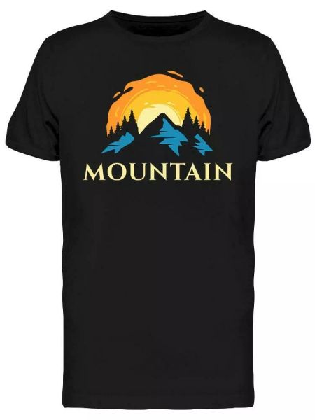 

Mountain Slogan And Sunset Tee Men's -Image by Shutterstock, White;black