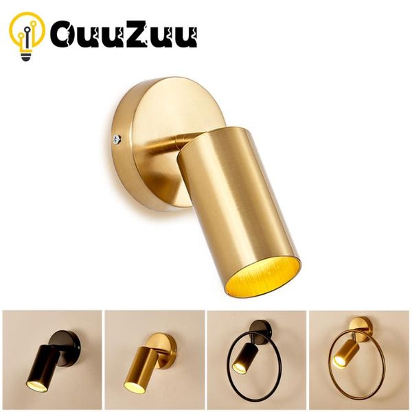 

wall lamp ouuzuu indoor lighting e27 cob full metal single light source cylinder electroplating wardrobe shop showcase spotlight