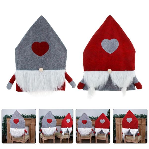 

chair covers 2pcs xmas cover ornament nordic forester with hand (2 styles)