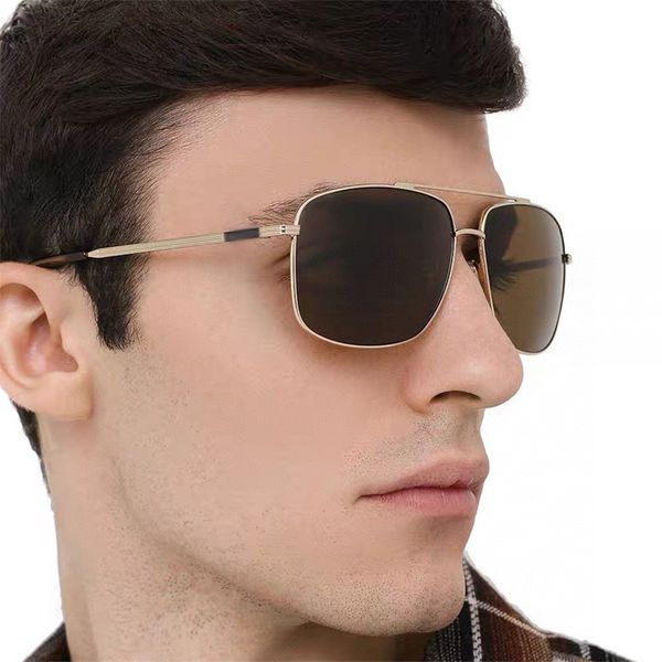 

luxury men square sunglasses gold metal frame eyewear designer letters eyewear outdoor sport sunglasses with box, White;black