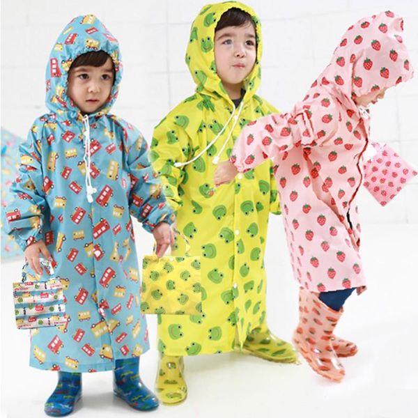 

raincoats kids raincoat cute capa de chuva infantil waterproof japan children rain coat cover poncho rainwear hooded jaqueta impermeable