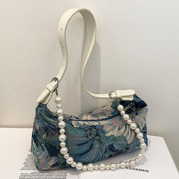 

evening bags fashion vintage for women canvas small armpit shoulder bag french design hobos luxury handbags