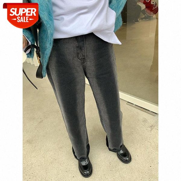 

black and gray gradient vertical stripes straight denim trousers are thin loose wide-leg pants #sm5m, Black;white