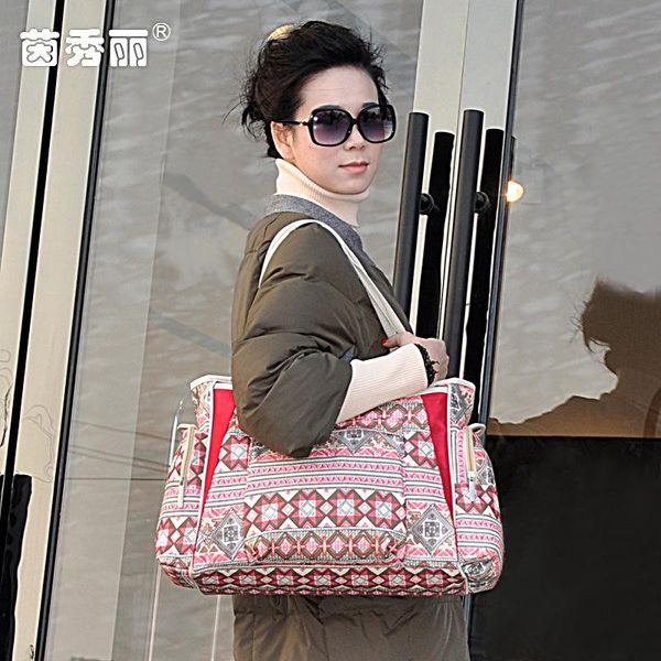 

diaper bags mommy canvas multifunctional bag, mother large-capacity messenger maternal and child outing bag