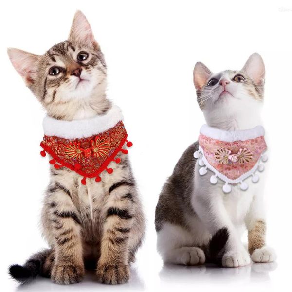 

dog collars & leashes t cross-border export pet collar retro buckle scarf cat bib christmas ornaments