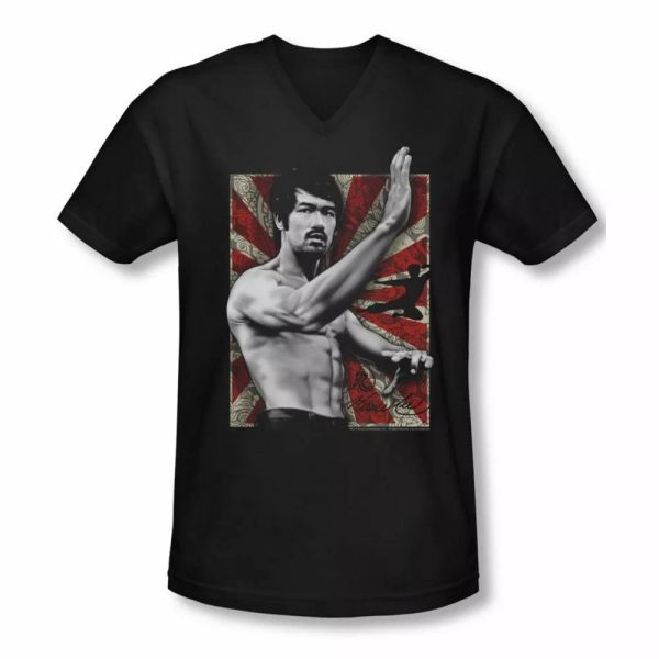 

bruce lee concentrate v neck t-shirt sizes- s-2x new, White;black