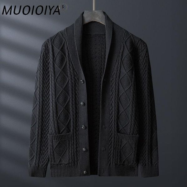

men's sweaters 2021 autumn winter men korean style cardigan men's slim warm thicken knitted sweater male casual plus size 4xl cloth, White;black