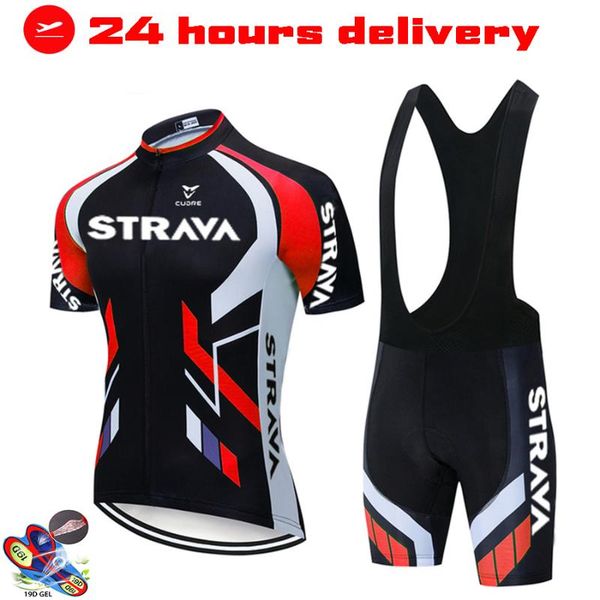 

racing sets 2021 strava cycling jersey set breathable bicycle clothing riding bike clothes short sleeve sports ropa ciclismo, Black;blue