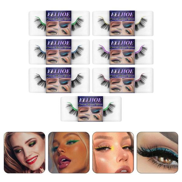

false eyelashes 7pairs delicate party eye line stickers adhesive eyelash eyeliner
