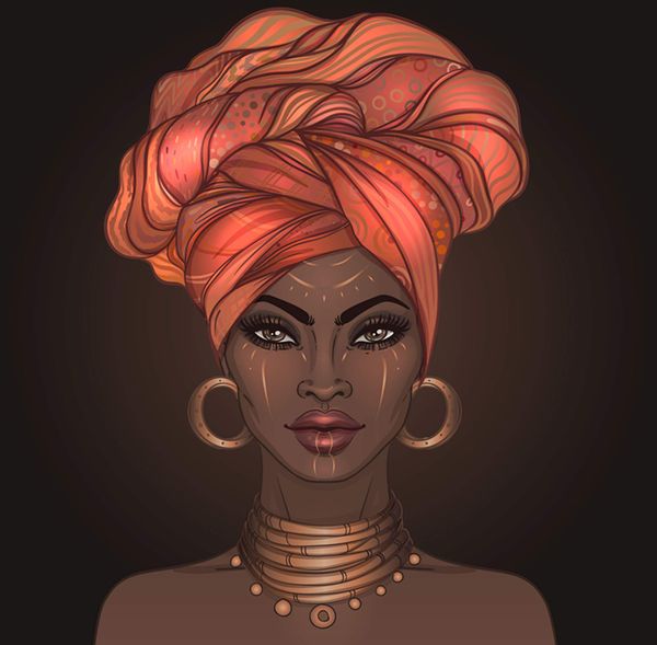 

beautiful afro girl shower curtain set african black girl bathroom curtain water resistant bath curtain with hooks - 72 x 72