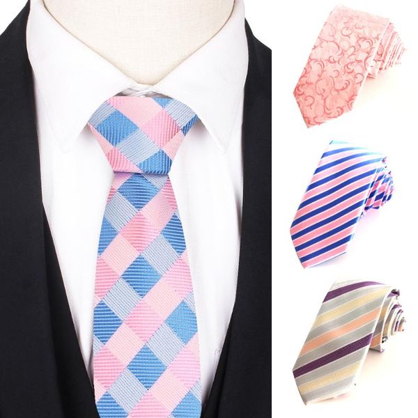 

neck ties jacquard striped plaid classic mens tie for wedding business suits slim men women casual male necktie gravatas, Blue;purple