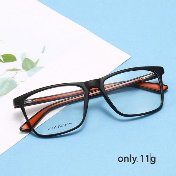 

fashion sunglasses frames tr90 square glasses super light men women computer eyeglasses 50098, Black