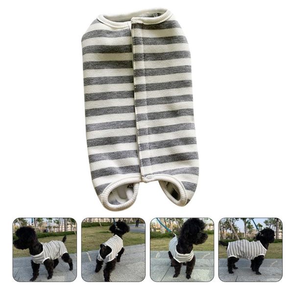 

striped design pet recovery suit wound protector skin diseases cat costumes