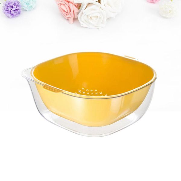 

1pc double layers hollow out vegetable basket drain laundry bags