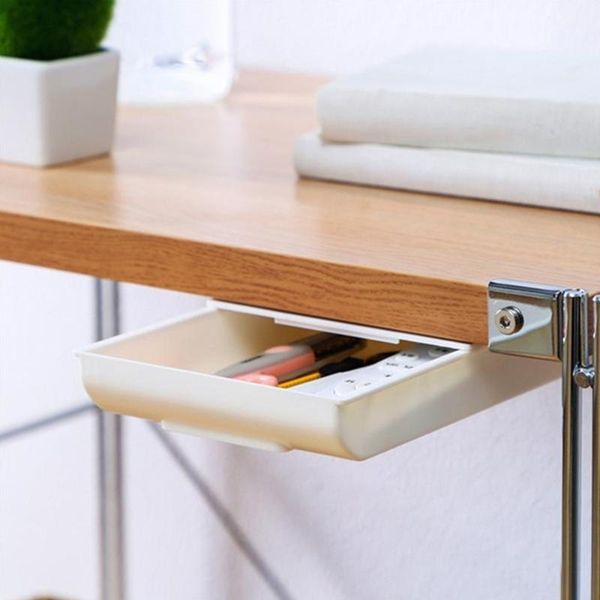 

storage drawers self stick under desk drawer box hidden stationery organizer stand for pens office home
