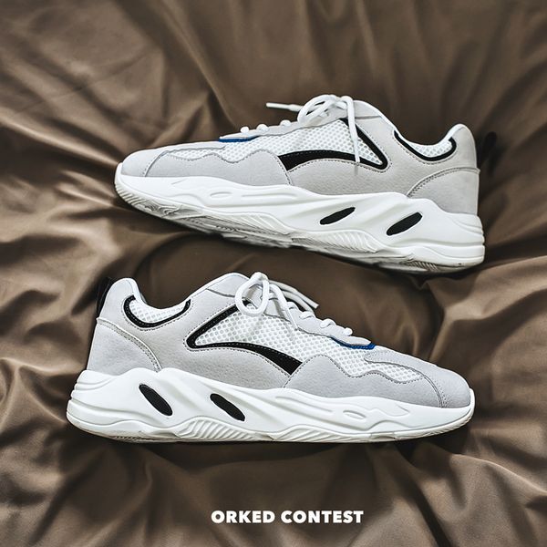 

2022 breathable mesh mens running shoes beige black white outdoor trainers yellow blue sports sneakers size 39-44 code:164413156