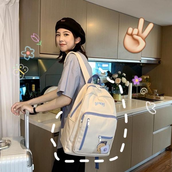 

women's backpack waterproof travel bags kawaii female bag large capacity teen schoolbag college briefcase