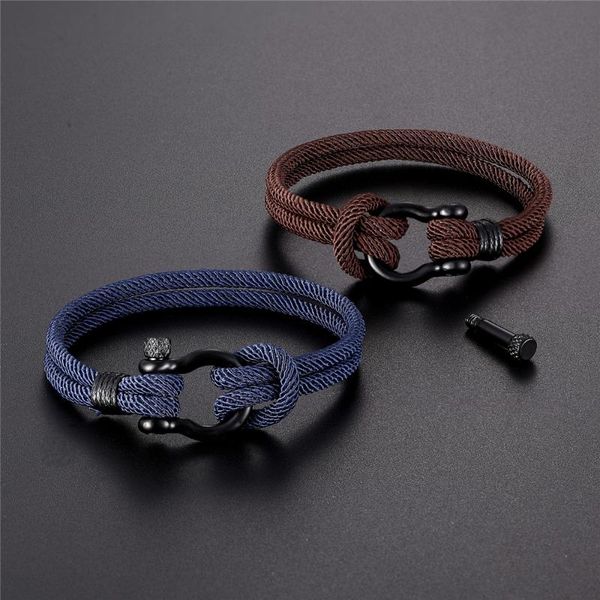 

new fashion black stainless steel bracelets men amulet rope chain wild ladies life jewelry pulseras hombres